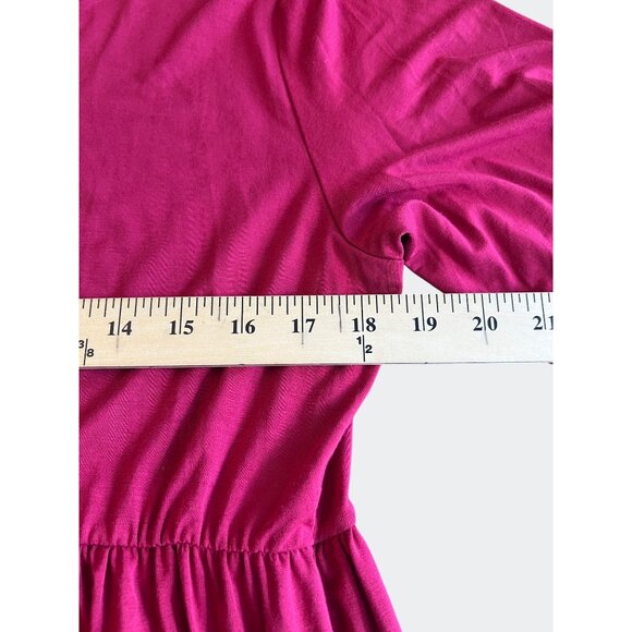 Smallshow Red Rayon & Spandex Long Sleeve V-Neck Tiered Maternity Dress size XL - Picture 10 of 16